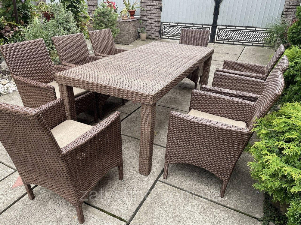 Ротангові меблі вуличні коричневі плетені Київ - фото 5