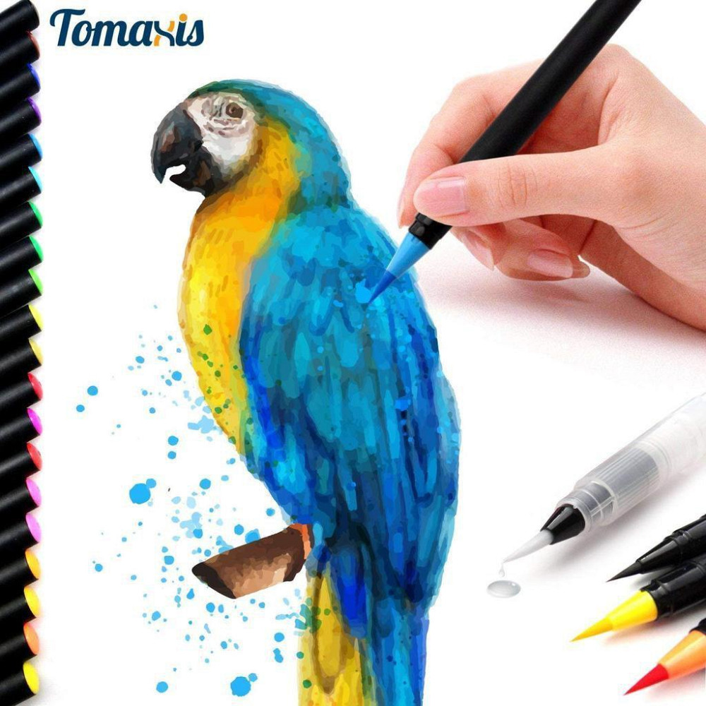 Набор акварельных маркеров (маркер кисточка) 20 цветов, Набор фломастеров для художников Каменец-Подольский - изображение 7