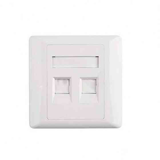 Рамка розетки під 2 модулі Keystone 86*86, з шторкою Винница