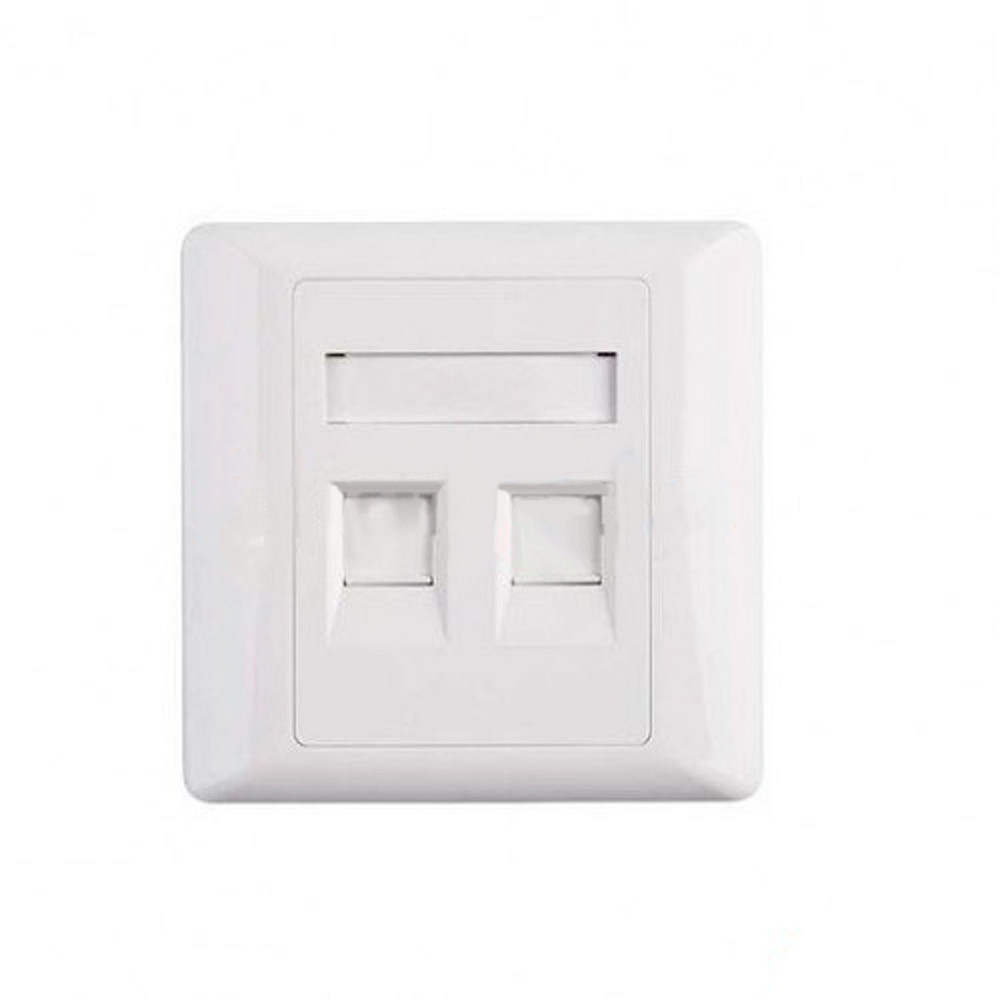 Рамка розетки під 2 модулі Keystone 86*86, з шторкою Винница - изображение 1