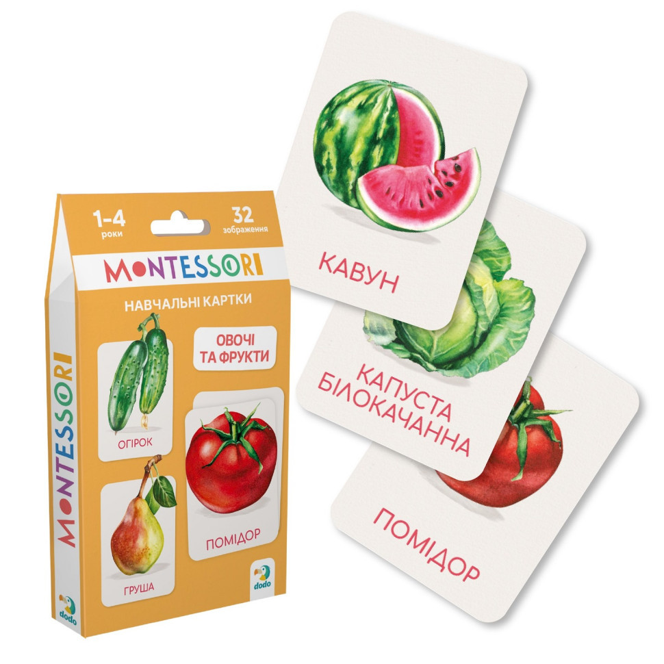 Детский набор учебных карточек Монтессори 