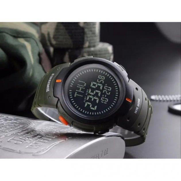 Мужские часы с компасом Skmei 1231 Зеленый Винница - изображение 6