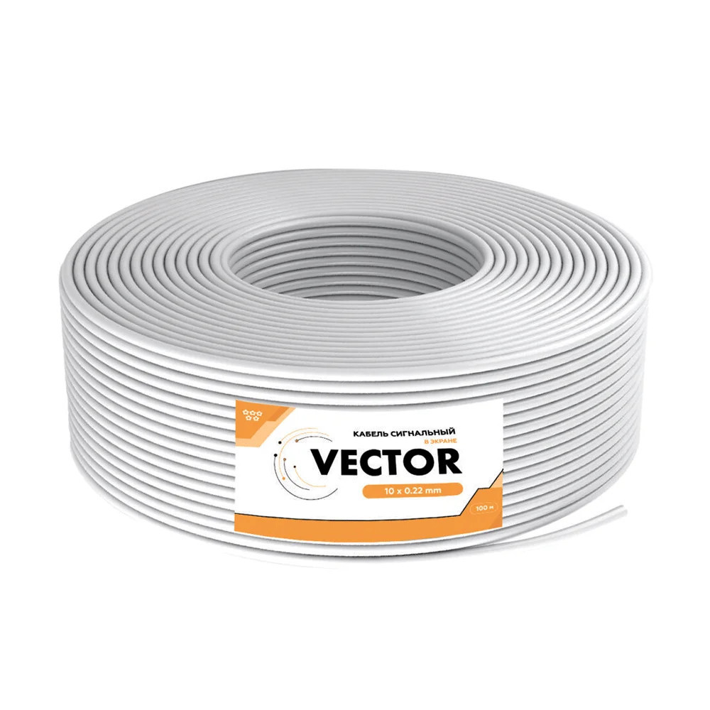 Кабель сигнальний Vector 10х0.22 CCA екран 100m (35-00002) Київ - фото 2