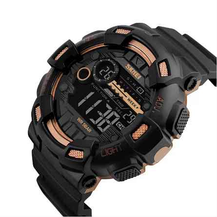 Мужские наручные часы Skmei Champion 1243A Черный с золотым Киев