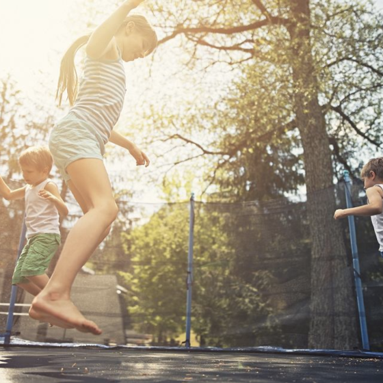 Батут JUMI 305 см с внутренней защитной сеткой и лестницей уличный батут для детей и взрослых до 150кг синий Киев