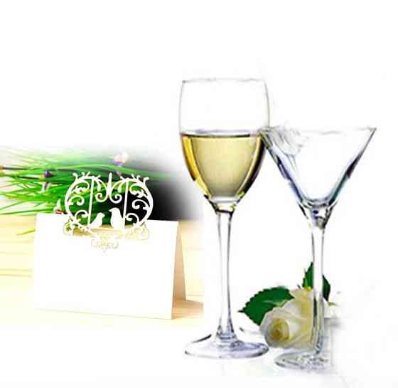 Банкетні картки для гостей з птахами 10 штук 9 на 8 см білий Київ