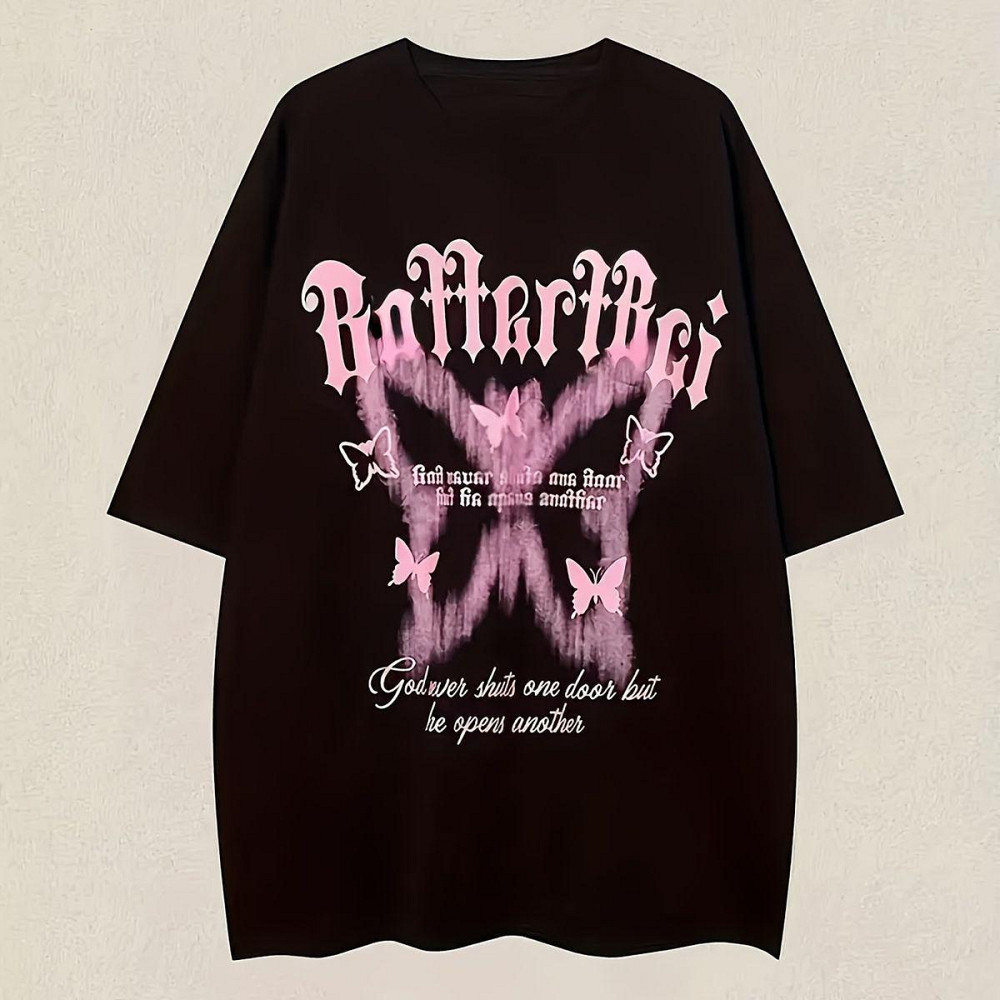 Футболка женская с принтом  48 Черная 2664087663 Днепр - изображение 1