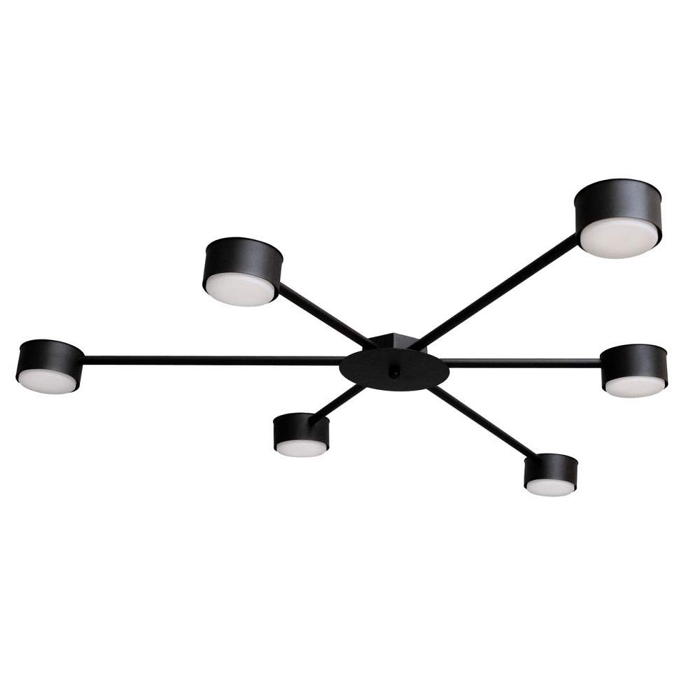 Люстра потолочная MSK Electric Copter на шесть круглых плафонов под лампы GX53 черная NL 8040-6 BK Одесса - изображение 1