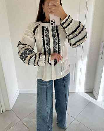 Вишиванка жіноча з вишитими рукавами 80% бавовна 44 Одеса