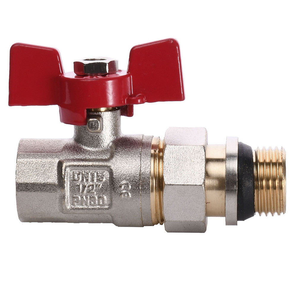 Кран кульовий прямий з американкою WATERVALVE V123 1/2″ ЗB Тернопіль - фото 2