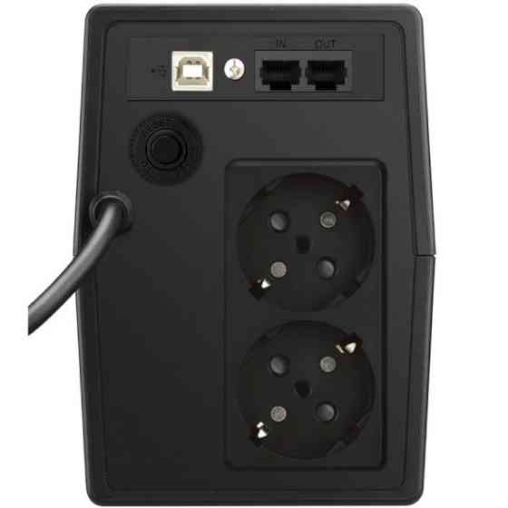 ДБЖ FSP FP650, 650VA/360W, Schuko*2, USB + RJ45, 230V/50Hz, Black Киев