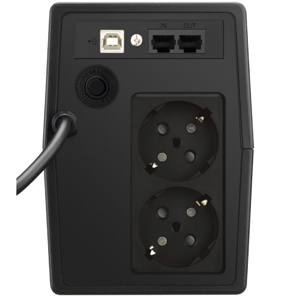 ДБЖ FSP FP650, 650VA/360W, Schuko*2, USB + RJ45, 230V/50Hz, Black Киев - изображение 2
