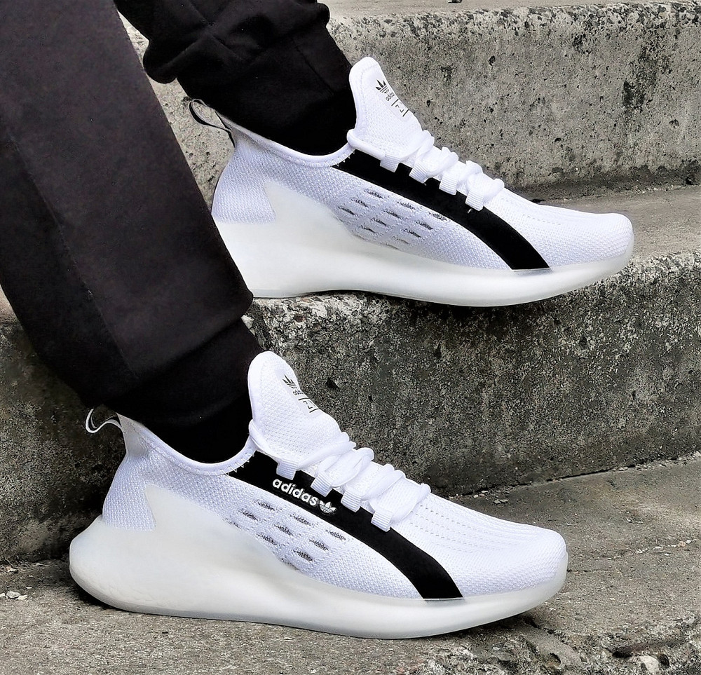 Кросівки Adidas ZX Білі Чоловічі Адідас Ізі Boost (розміри: 41,42,43,44,45) Дніпро - фото 2