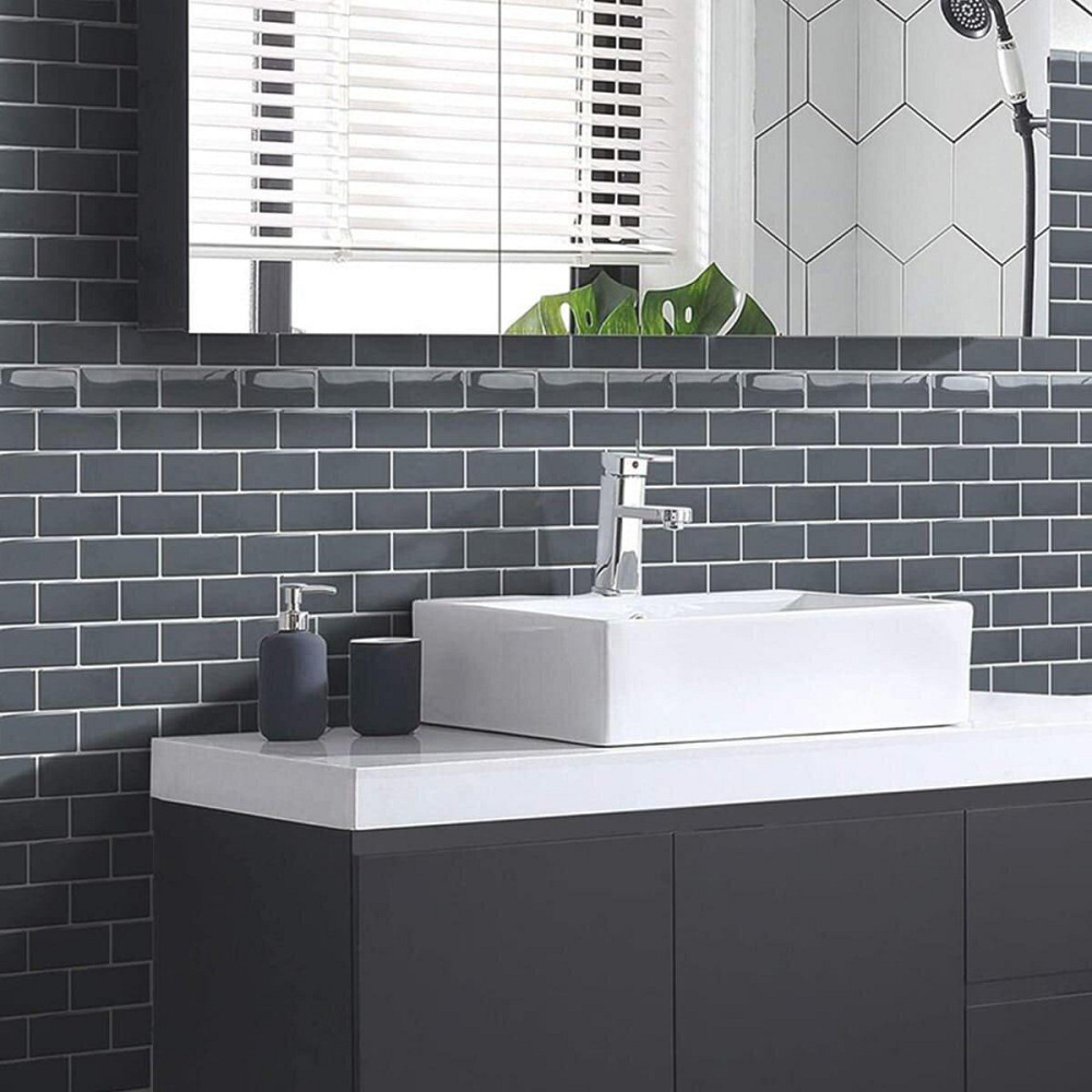 Самоклеющаяся полиуретановая плитка серый кирпич 305х305х1мм SW-00001153 Киев - изображение 6