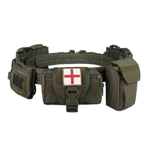 Пояс модульный разгрузочный Yakeda с подсумками и системой Молли Оливковый Киев