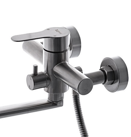 Смеситель для ванны универсальный Zerix DAX-006 (EURO) нержавеющая сталь (ZX3150) Черновцы - изображение 9