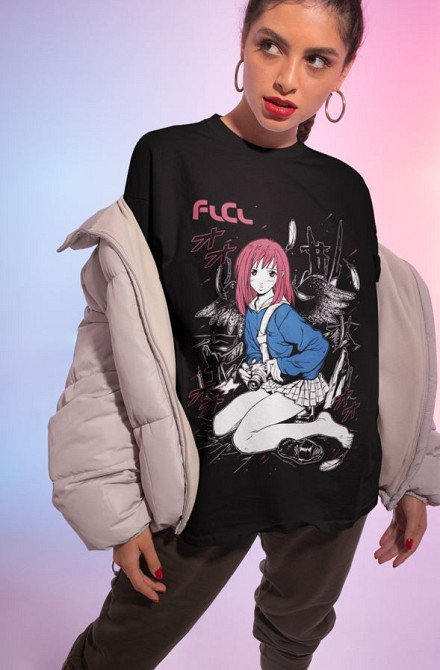 Футболка чоловіча з аніме принтом Гакхіакута Томе Джапанесе Танкобон оверсайз (S/M/L) Чорний AnimeJ0972 Дніпро - фото 4