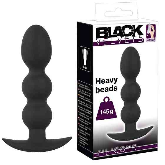 Анальная пробка - Black Velvets Heavy Beads, 145 г Sex Aura Киев