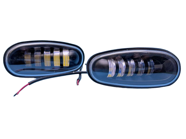 Комплект протитуманних LED фар Daewoo Lanos, Sens 5 лінз біле/жовте світло (металевий корпус) HP Харків - фото 1