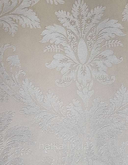 Обои виниловые на бумажной основе Sirpi Italian Silk7 1.04х10 вензеля крупные структурные беж на белом 60012 Киев - изображение 1