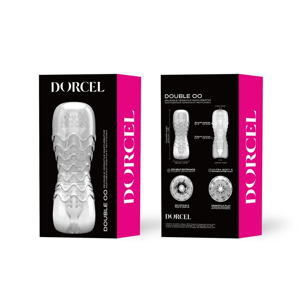 Мастурбатор Dorcel Double OO, двосторонній, два рельєфи Sex Aura Київ - фото 3