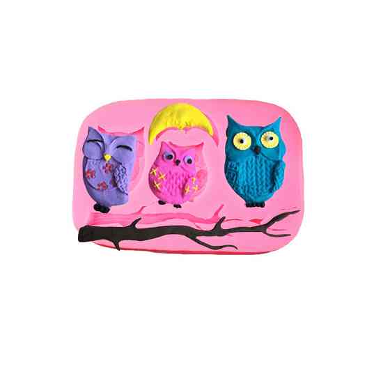 Молд силиконовый Сова 100 на 68 мм розовый Киев
