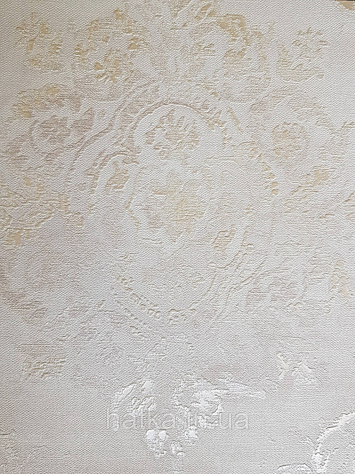 Шпалери вінілові на флізеліні AS creation Garda 1.06Х10.05 класика дамаск вензель сріблясті на біло молочному Київ - фото 3