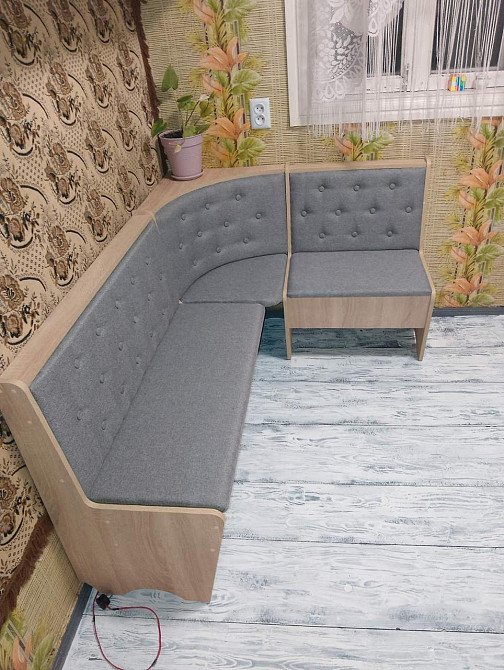 Кухонний куточок з нішами на кухню 114х154 см (на право або наліво) / Тканина - ДСП Дуб Сонома Львів - фото 5