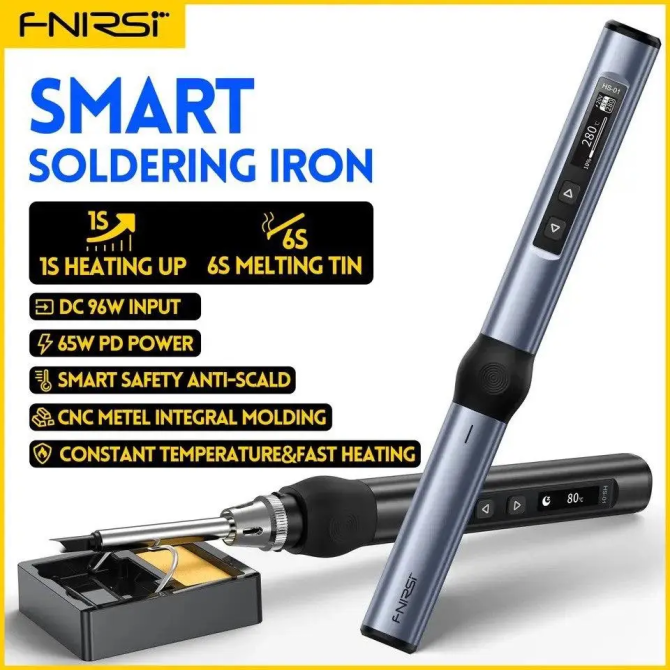Паяльник Fnirsi HS-01-BC2-BK USB DC96W PD65W + 1 жало Винница - изображение 6