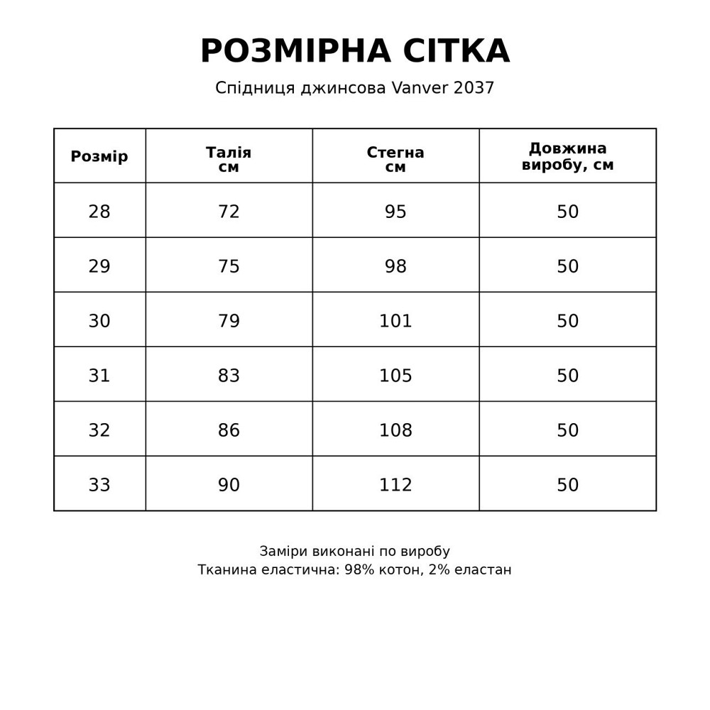 Юбка женская джинсовая Vanver 2037 короткая прямая с поясом стрейчевая голубая, голубой, 31, 31, 83 см, 105 см Киев - изображение 9