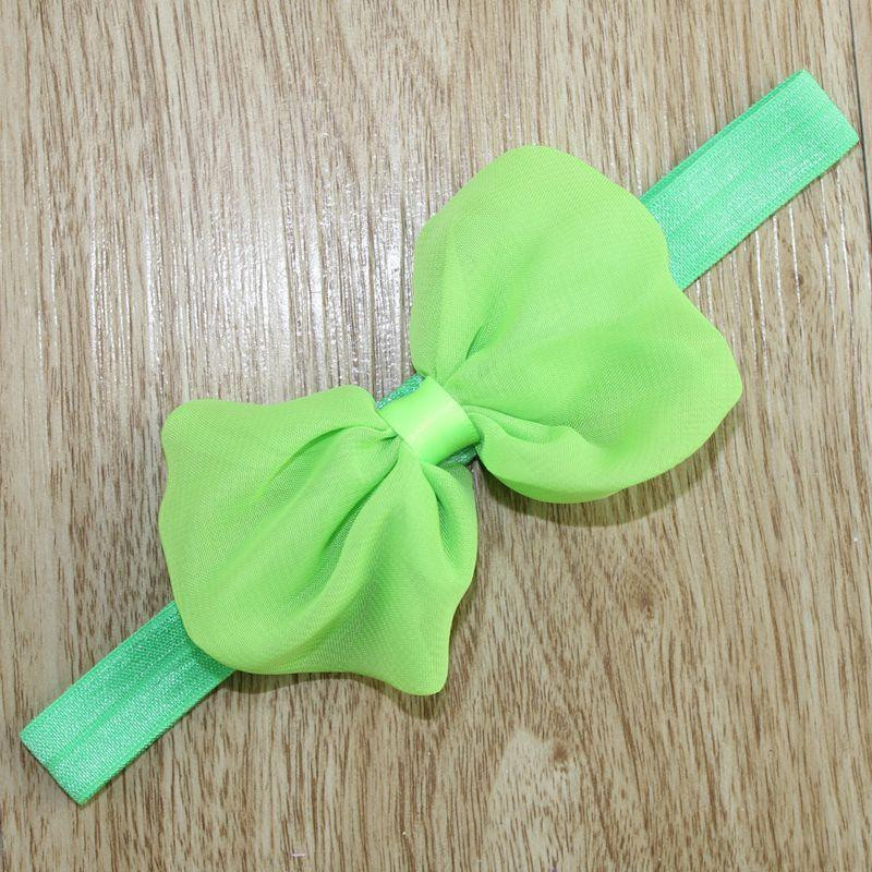 Детская повязка с шифоновым бантом one size салатовый Киев - изображение 1