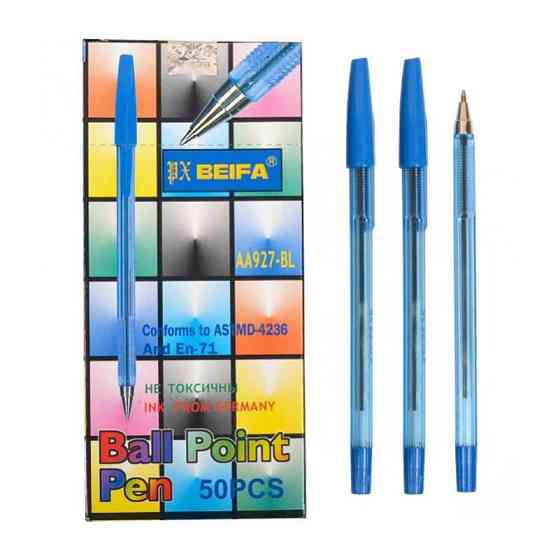 Набір кулькових ручок AA927-BL синій, 0,5 мм, 50 штук в упаковці Вінниця