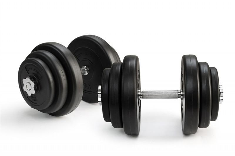 Гантелі 2х18 кг (металевий гриф) розбірні складальні набір комплект гантелей Київ - фото 3