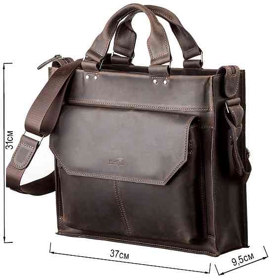 Сумка для ноутбука SHVIGEL 11109 кожаная Коричневая Киев