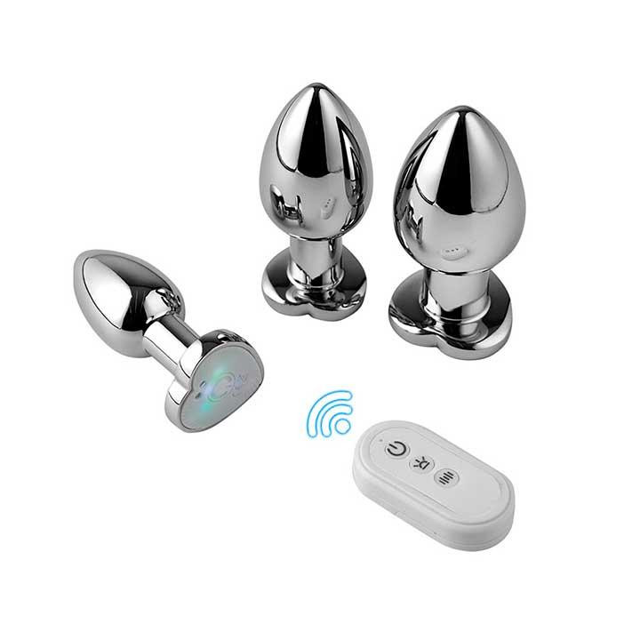 Стальная cветящаяся смарт анальная пробка Magic Motion Equinox USB с Д/У - 7,2*2,8 см – Анальные игрушки Винница - изображение 8