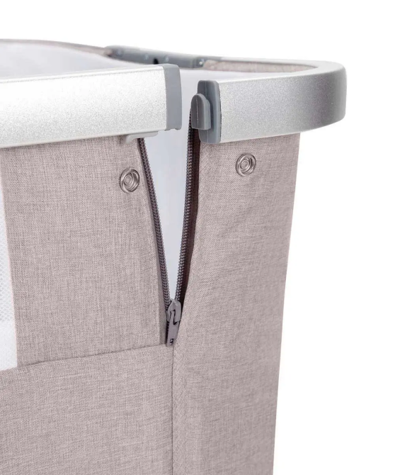 Дитяче ліжечко Carrello Aria CRL16402 Cream Beige приставне з люлькою кошиком 4 колеса метал каркас Кривий Ріг - фото 9