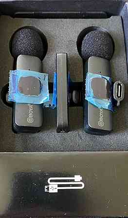 Беспроводной петличный микрофон Boya BY-MW3 2 шт. с Type-C и Lightning. Киев