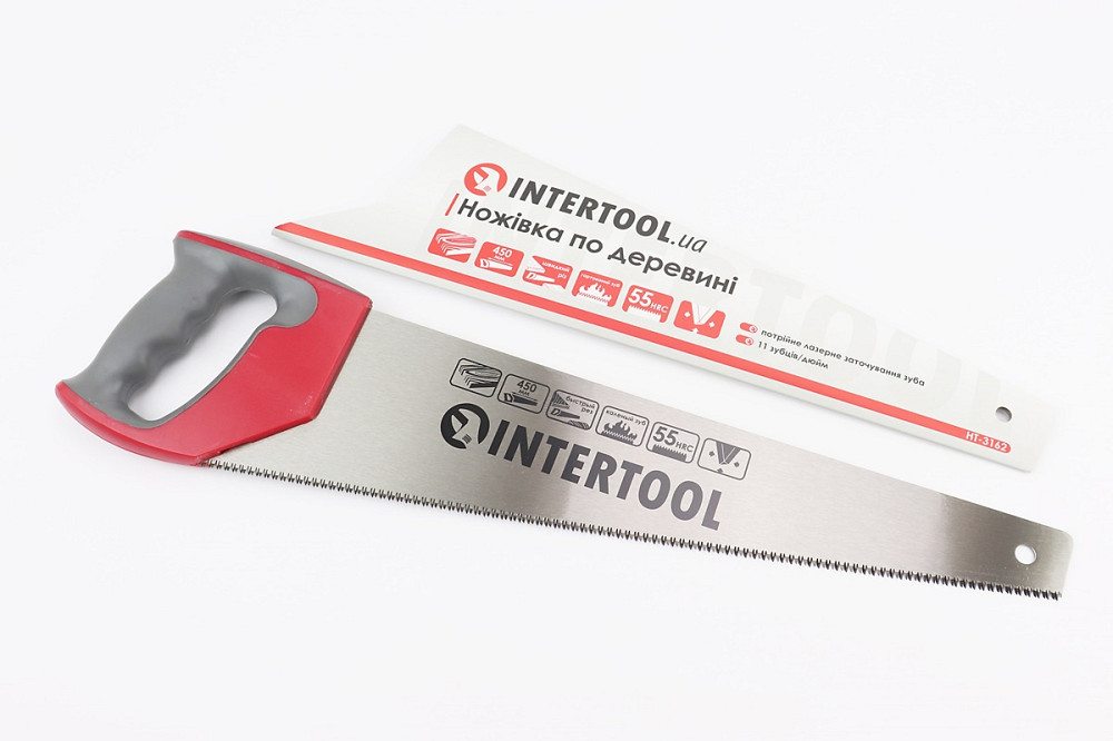 Ножівка по дереву 450мм, 11TPI, загартований зуб, 3D заточування HT-3162 Київ - фото 1