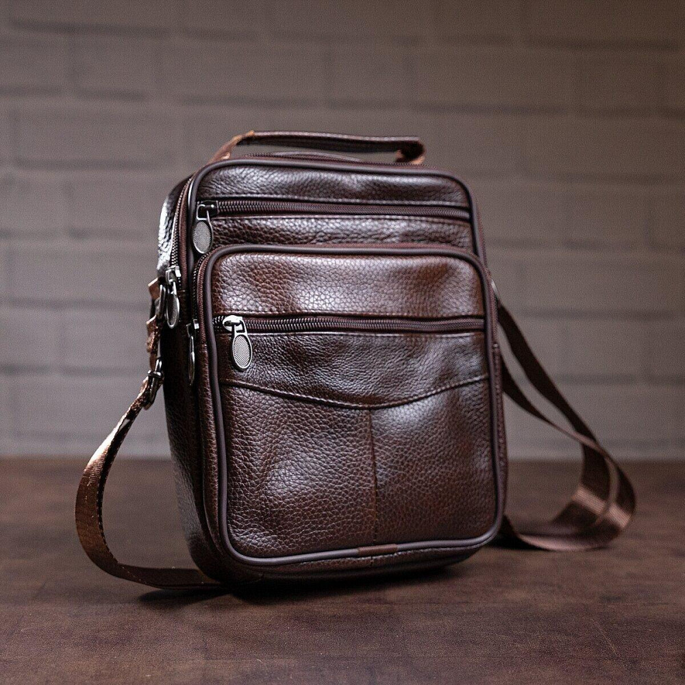 Мессенджер чоловічий на одне відділення Коричневий (Vintage) Київ - фото 9