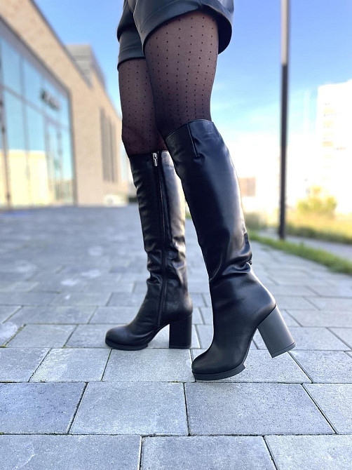 Valiente Чоботи жіночі VALIENTE чорні шкіра натуральна зима євро-хутро 37р. (2779) Коломия - фото 8