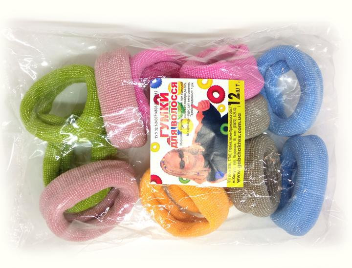 Детская резинка для волос с люрексом 12 шт Киев - изображение 1