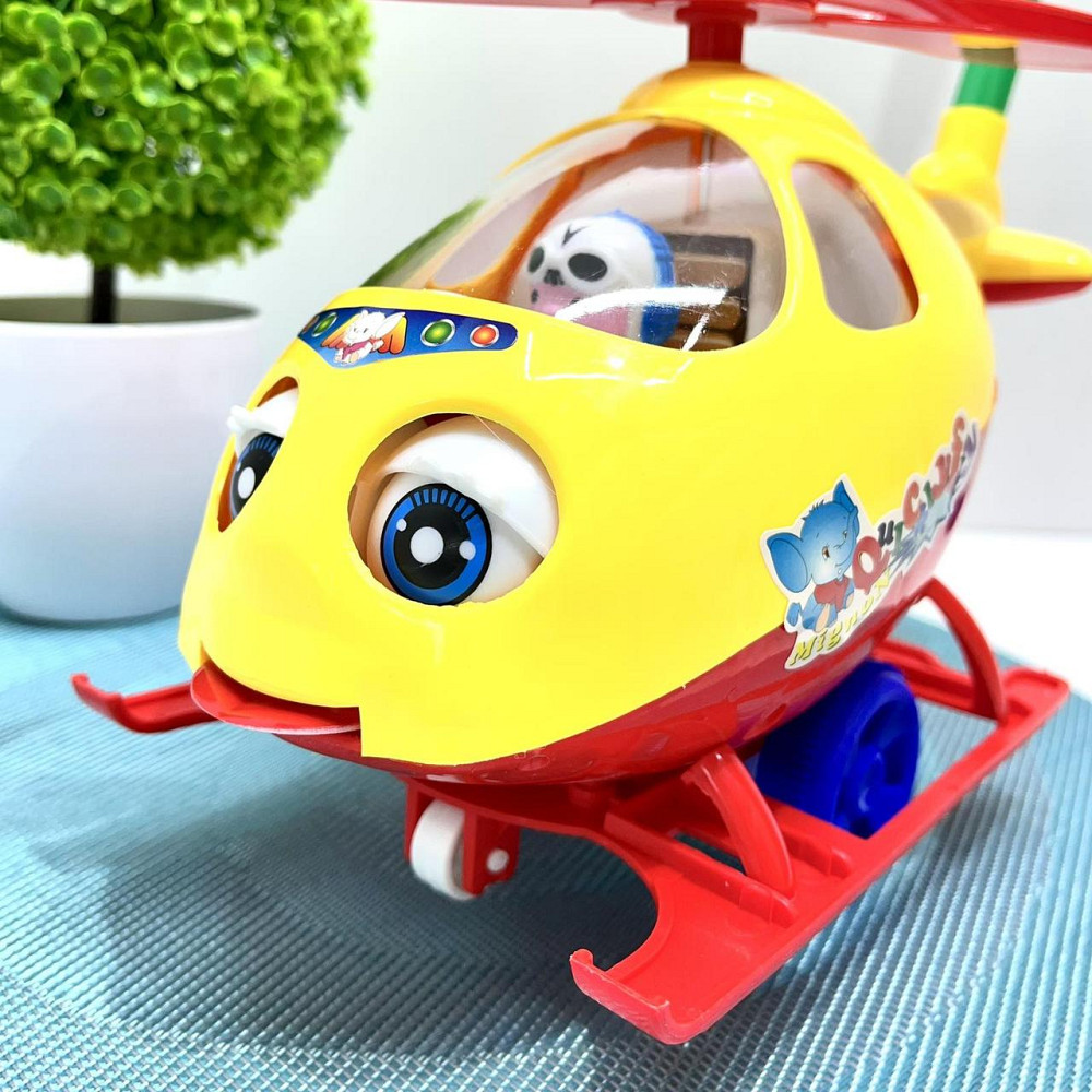 Каталка на палиці Вертоліт 50см Жовто-червоний (0302) Чернігів - фото 8