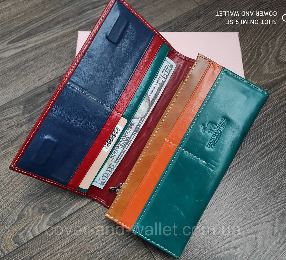 Класичний жіночий гаманець червоного кольору на магнітній фіксації Marco Coverna 2-6061 Київ - фото 3