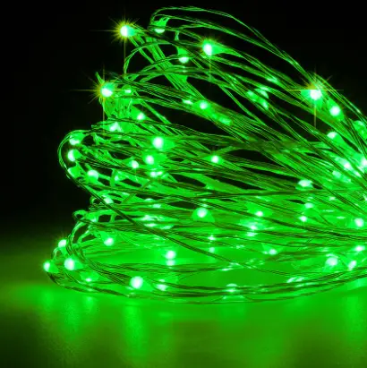 Гирлянда нить капля росы 5 метров Зеленая Роса Киев - изображение 1