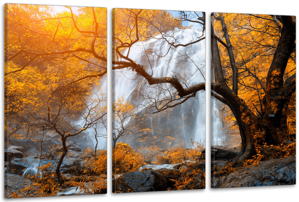 Модульная картина в гостиную / спальню    Водопад    ART-056_3A Киев - изображение 1