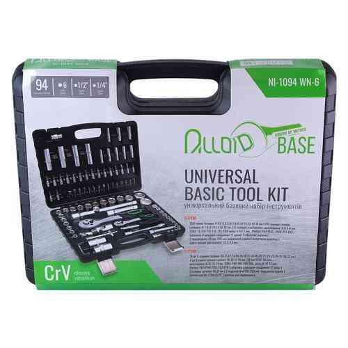 Hабір інструменту Alloid Base 1/2" и 1/4" 6-г 94 предметів (NI-1094 WN-6) Одеса