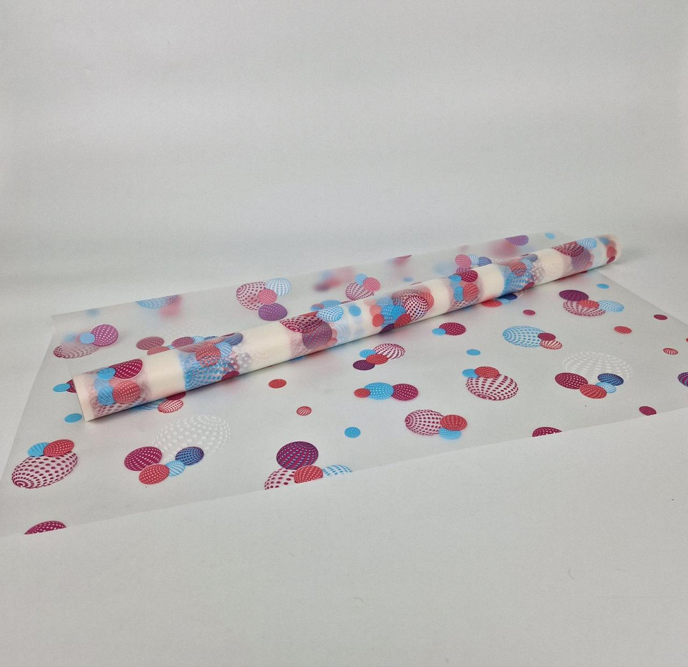 Рулон 10 м тонований "Шари" (22) плівка для квітів (h680) No 1 МАЛІНОВИЙ (1 шт.) Харків - фото 1