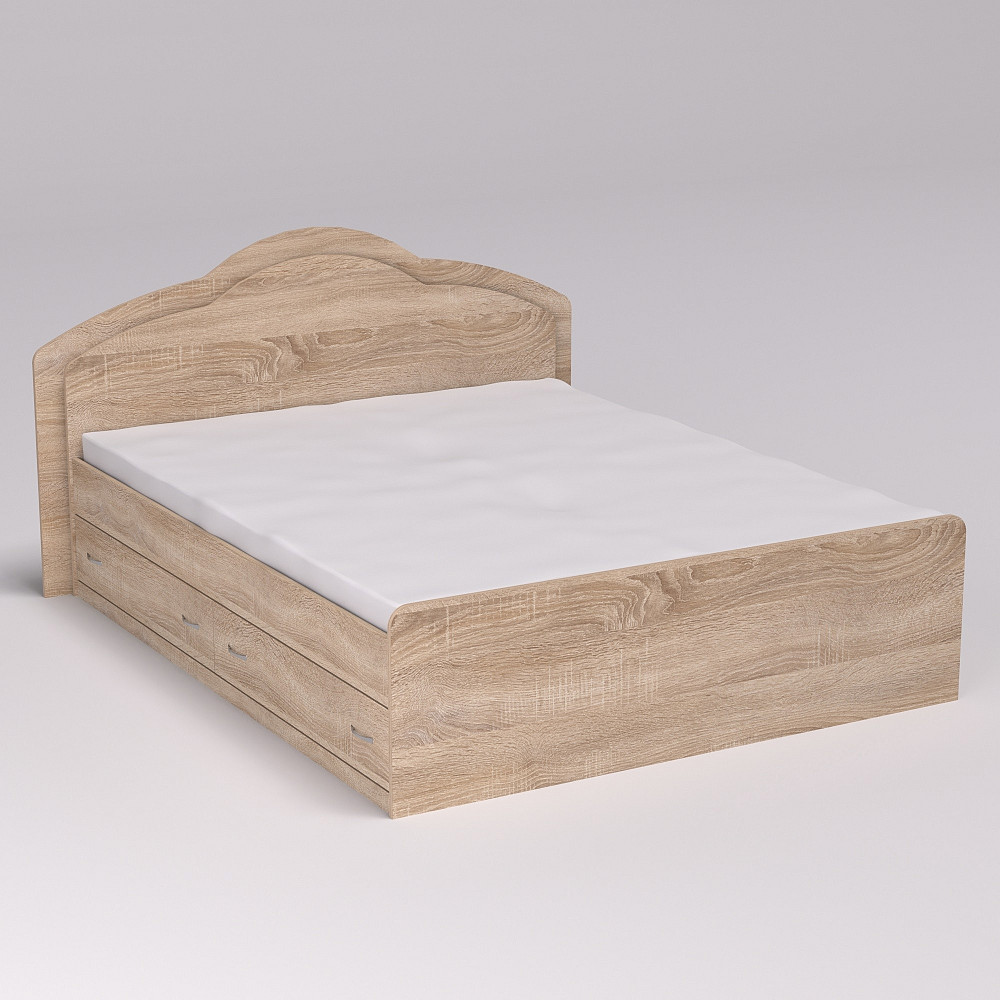 Кровать Диана двуспальная с 2-мя ящиками, Дуб Сонома, 2048х1410х1030 Львов - изображение 2