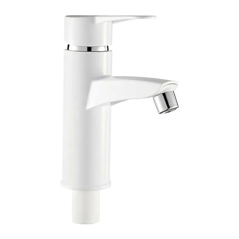 Змішувач для умивальника Plamix Sergio-001(W) Білий (з підведенням) (PM0607) Київ - фото 1