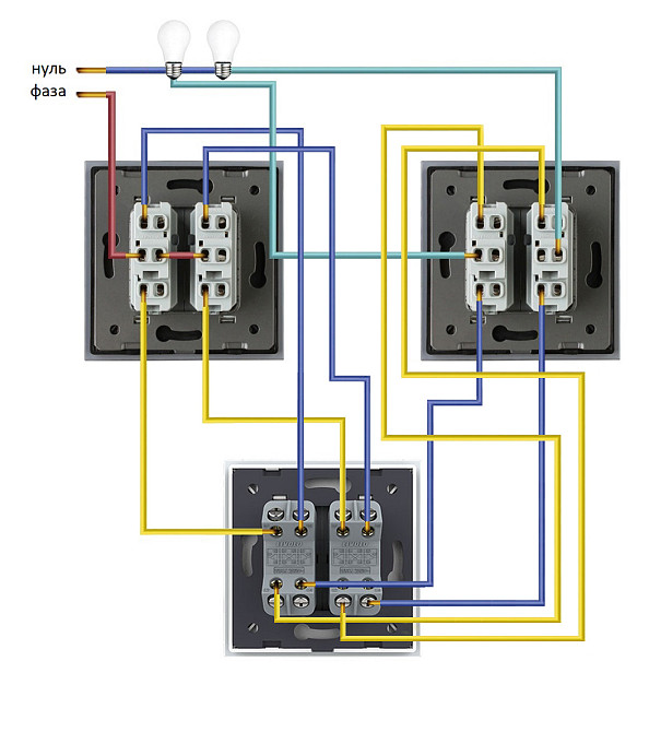 LIVOLO Двоклавішний перехресний вимикач Livolo золотий (VL-C7FCMM10A-1AP) Коломыя - изображение 2